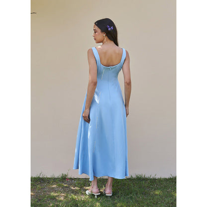 AMOSHI Caroline Midi Dress -Powder Blue