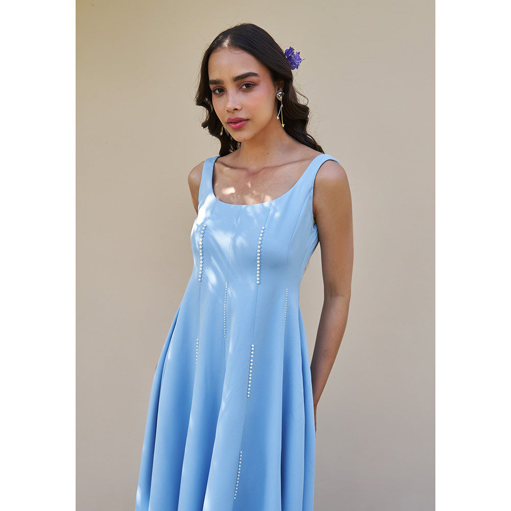 AMOSHI Caroline Midi Dress -Powder Blue
