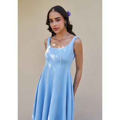 AMOSHI Caroline Midi Dress -Powder Blue