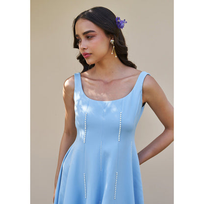 AMOSHI Caroline Midi Dress -Powder Blue