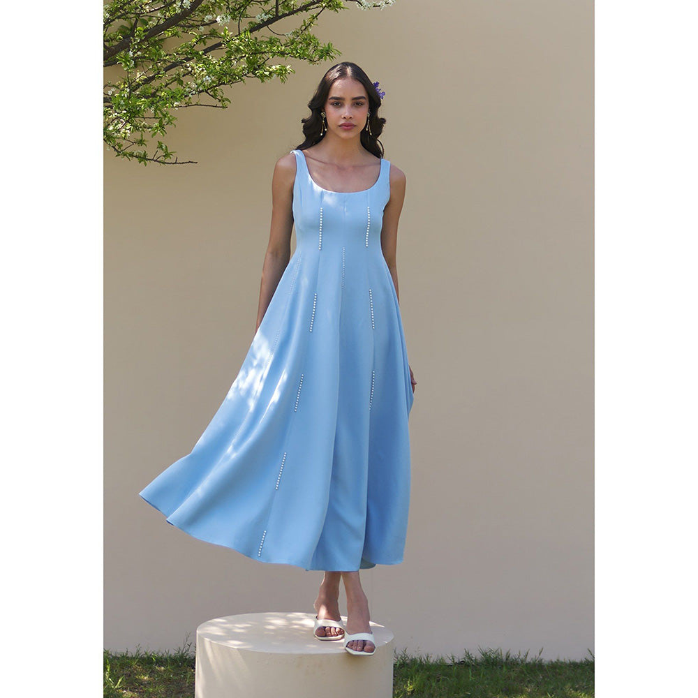 AMOSHI Caroline Midi Dress -Powder Blue