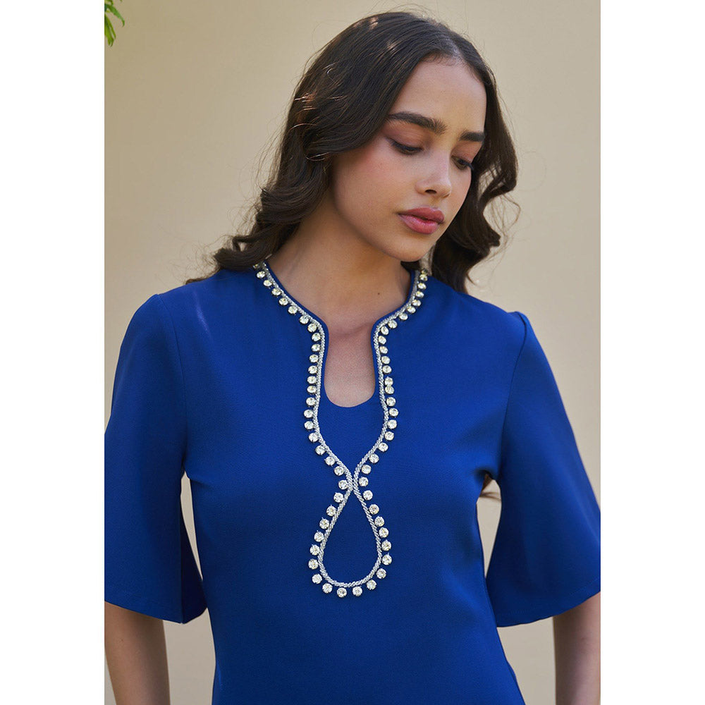 AMOSHI Dewdrop Midi Dress -Blue