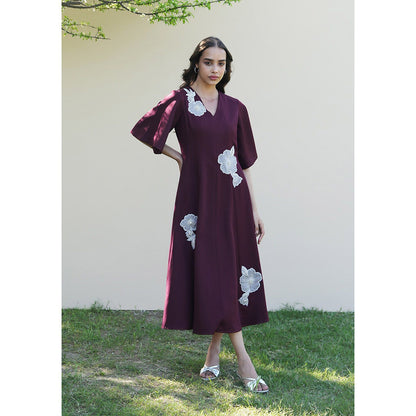 AMOSHI Paige Midi Dress -Purple