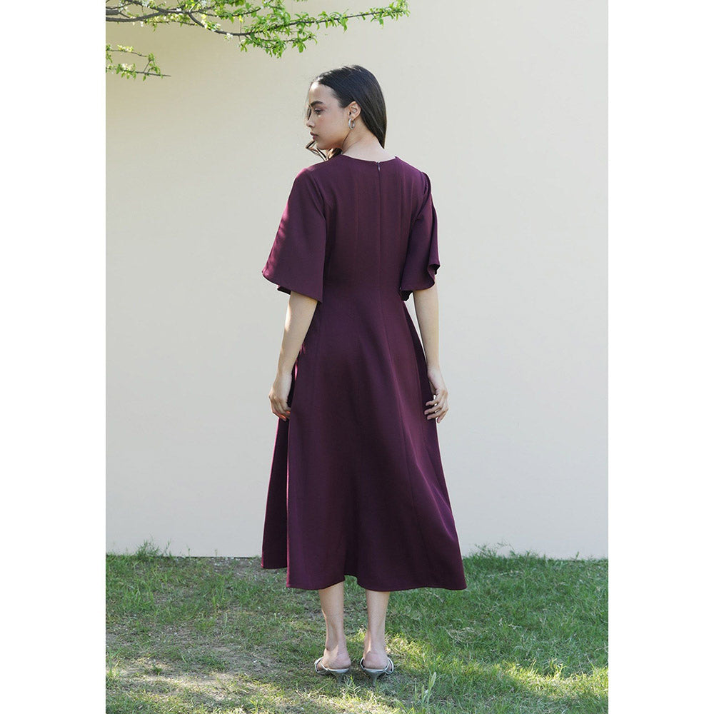 AMOSHI Paige Midi Dress -Purple