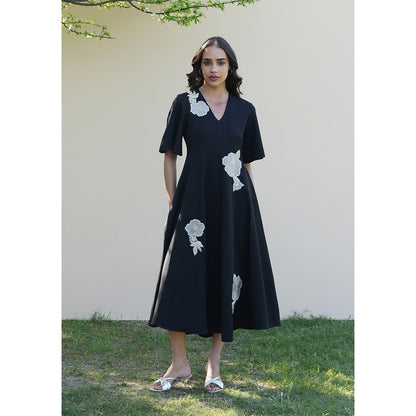 AMOSHI Paige Midi Dress -Black