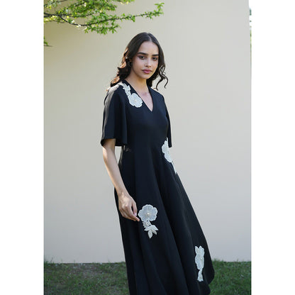 AMOSHI Paige Midi Dress -Black