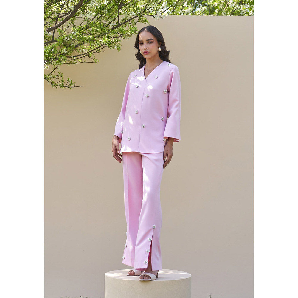AMOSHI Greta Co-Ord -Baby Pink (Set of 2)