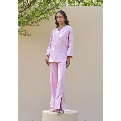 AMOSHI Greta Co-Ord -Baby Pink (Set of 2)