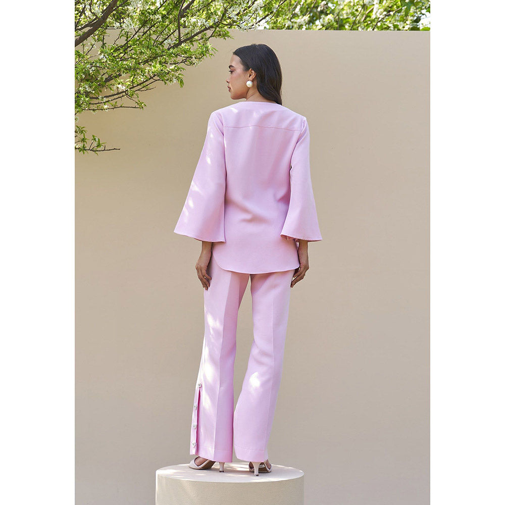 AMOSHI Greta Co-Ord -Baby Pink (Set of 2)