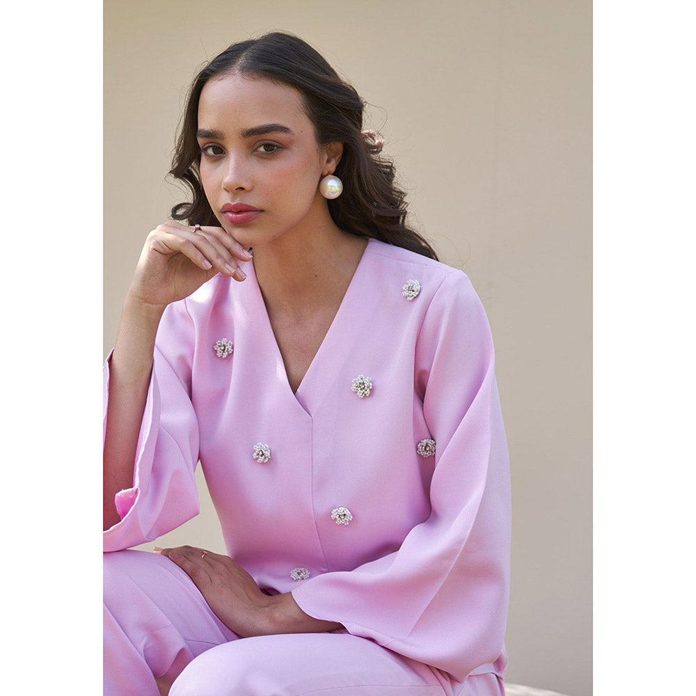 AMOSHI Greta Co-Ord -Baby Pink (Set of 2)