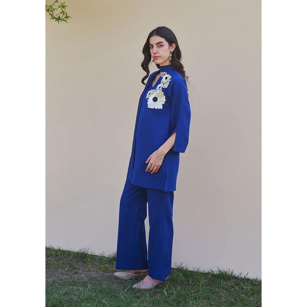 AMOSHI Dahlia Top with Pant-Royal Blue (Set of 2)