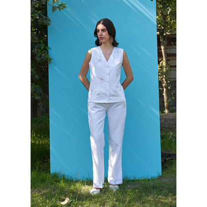 AMOSHI Daisy Co-Ord -Butter White (Set of 2)