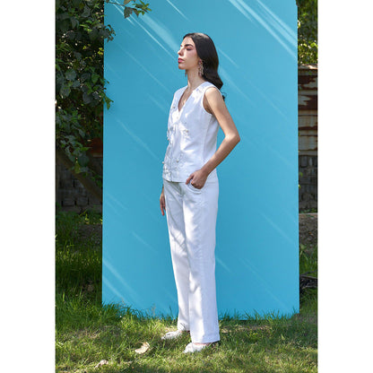 AMOSHI Daisy Co-Ord -Butter White (Set of 2)