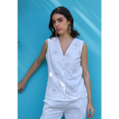 AMOSHI Daisy Co-Ord -Butter White (Set of 2)