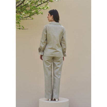 AMOSHI Camellia Co-Ord -Olive (Set of 2)