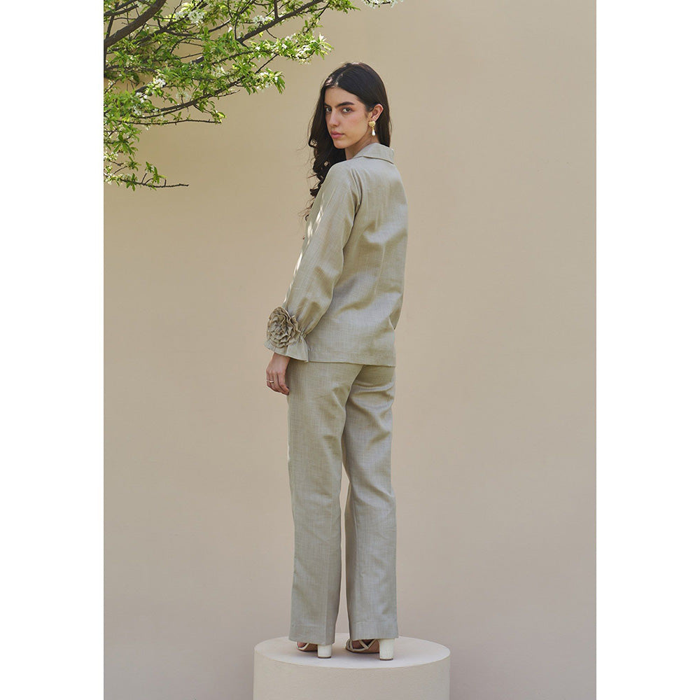 AMOSHI Camellia Co-Ord -Olive (Set of 2)