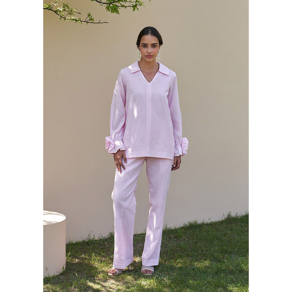 AMOSHI Camellia Co-Ord -Baby Pink (Set of 2)