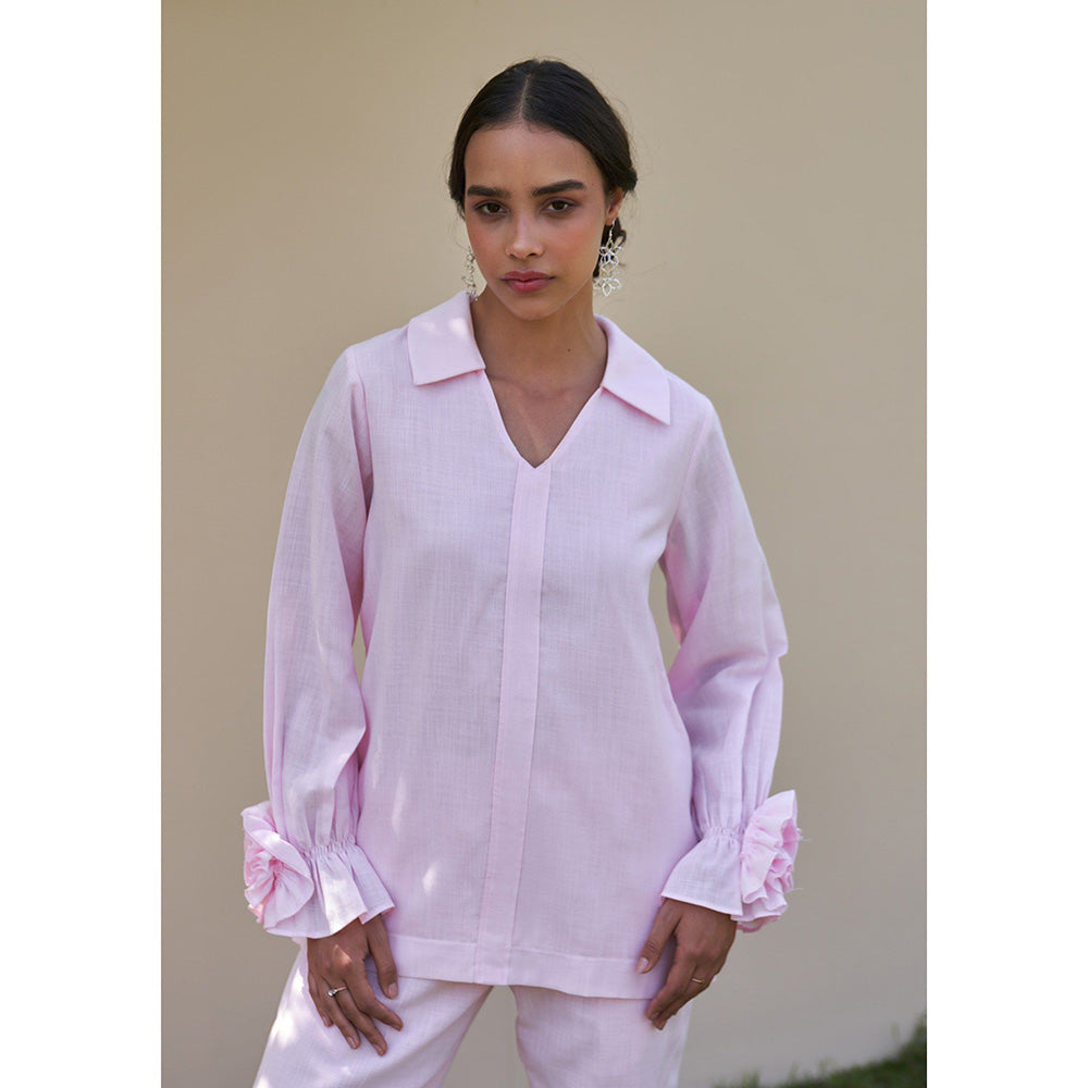 AMOSHI Camellia Co-Ord -Baby Pink (Set of 2)
