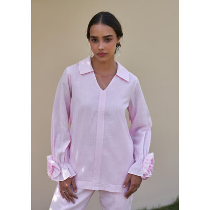 AMOSHI Camellia Co-Ord -Baby Pink (Set of 2)