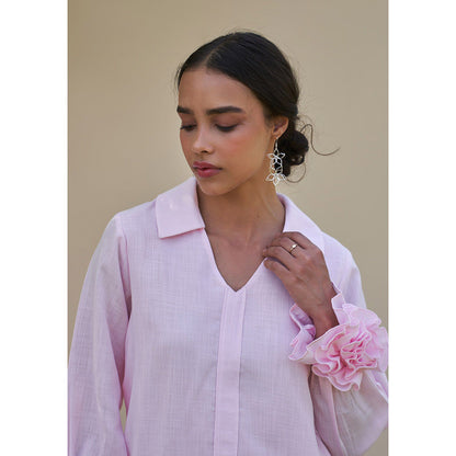 AMOSHI Camellia Co-Ord -Baby Pink (Set of 2)