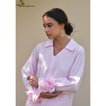 AMOSHI Camellia Co-Ord -Baby Pink (Set of 2)