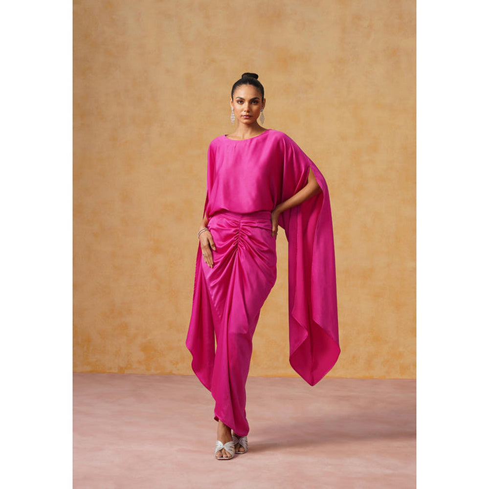 AMOSHI Dira Skirt Co-Ord Set (Fuchsia)