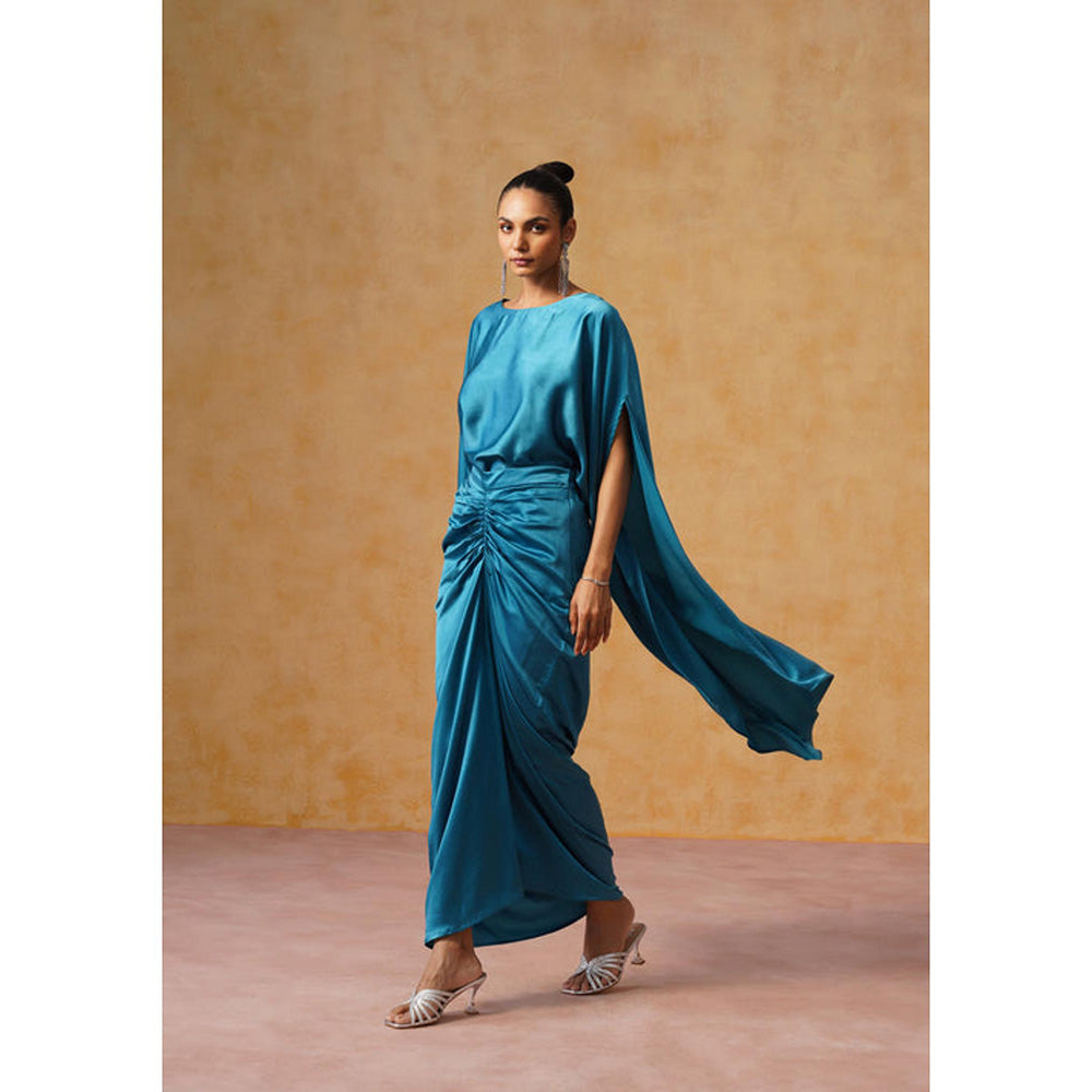 AMOSHI Dira Skirt Co-Ord Set (Teal)
