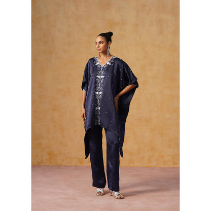 AMOSHI Mira Kaftan Co-Ord Set (Navy Blue)