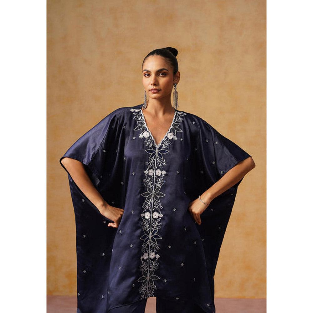 AMOSHI Mira Kaftan Co-Ord Set (Navy Blue)