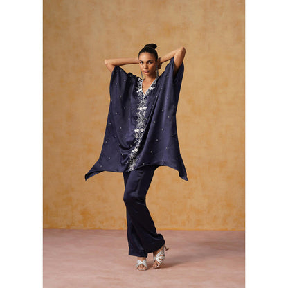 AMOSHI Mira Kaftan Co-Ord Set (Navy Blue)