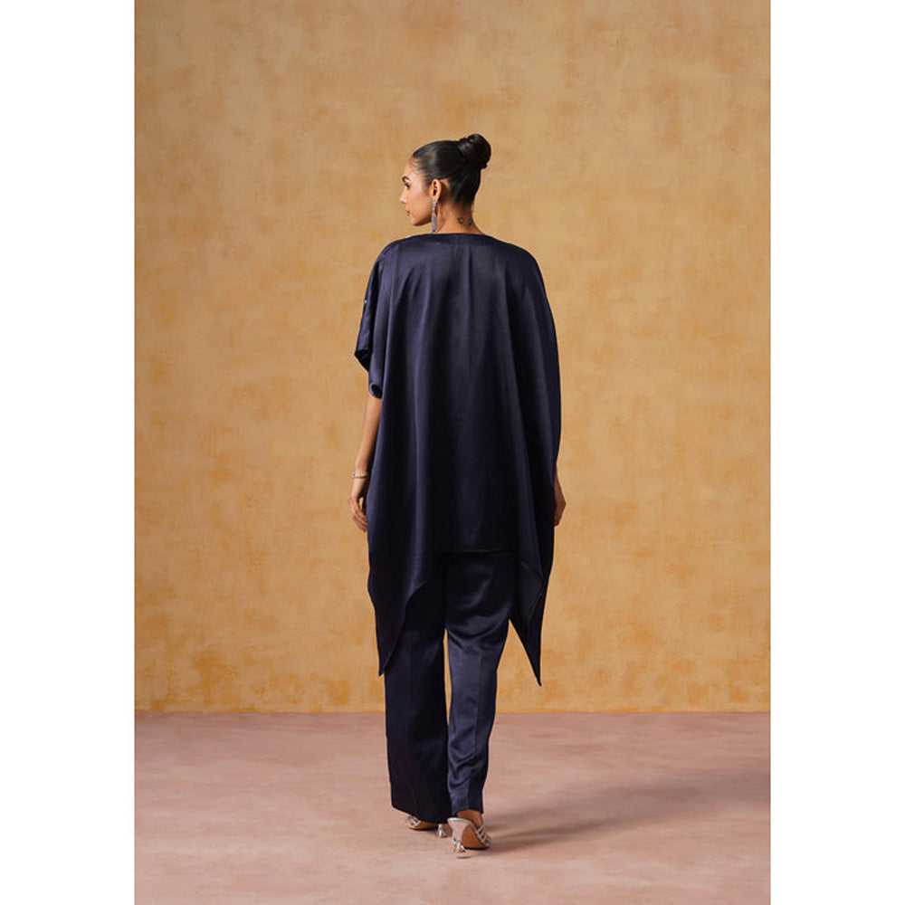 AMOSHI Mira Kaftan Co-Ord Set (Navy Blue)