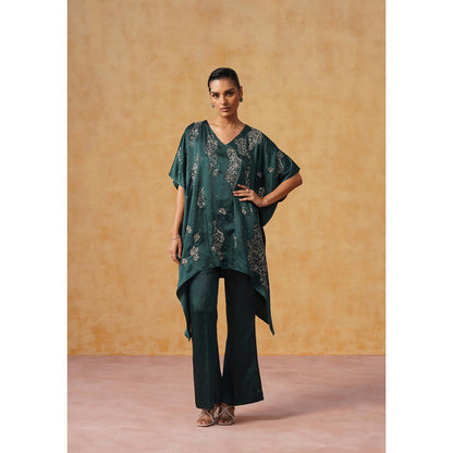 AMOSHI Tara Kaftan Co-Ord Set (Bottle Green)