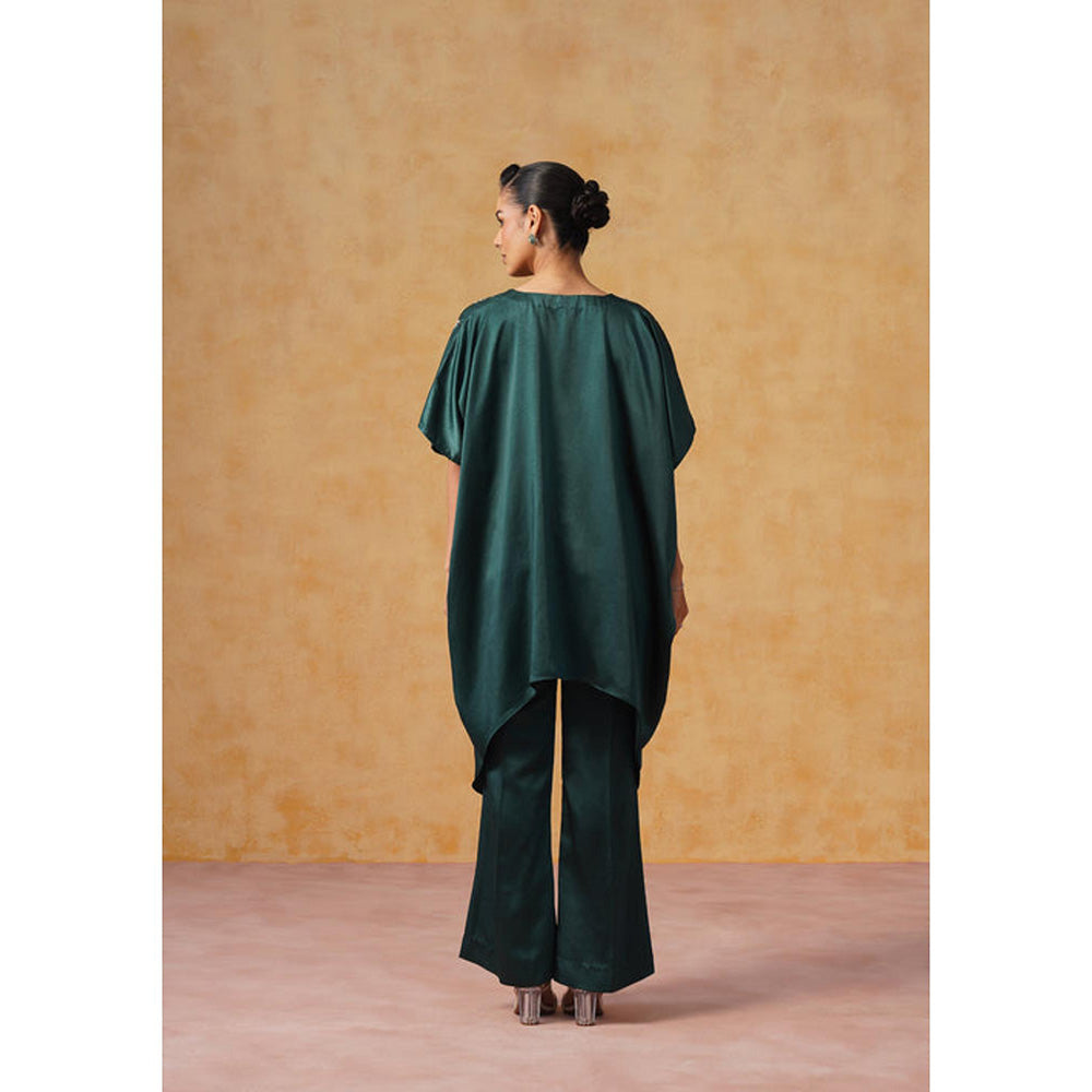 AMOSHI Tara Kaftan Co-Ord Set (Bottle Green)