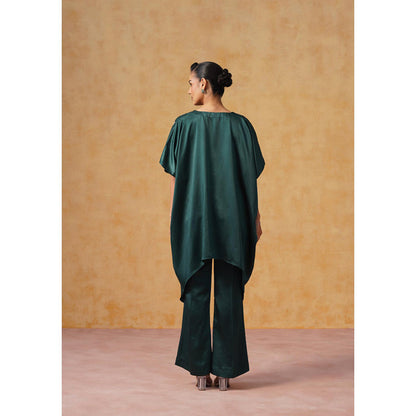 AMOSHI Tara Kaftan Co-Ord Set (Bottle Green)