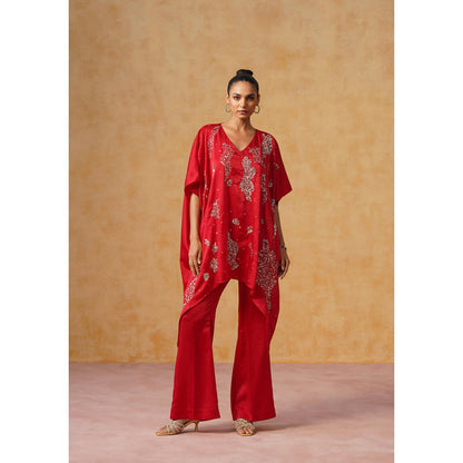 AMOSHI Tara Kaftan Co-Ord Set (Red)
