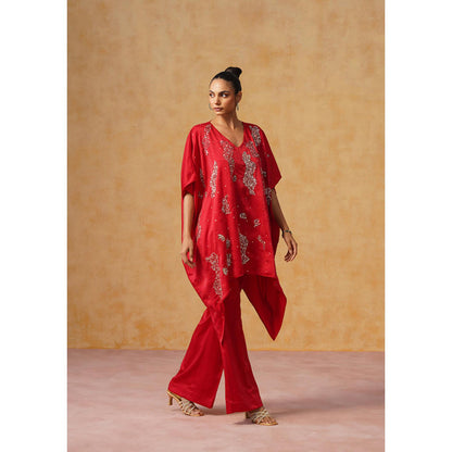 AMOSHI Tara Kaftan Co-Ord Set (Red)