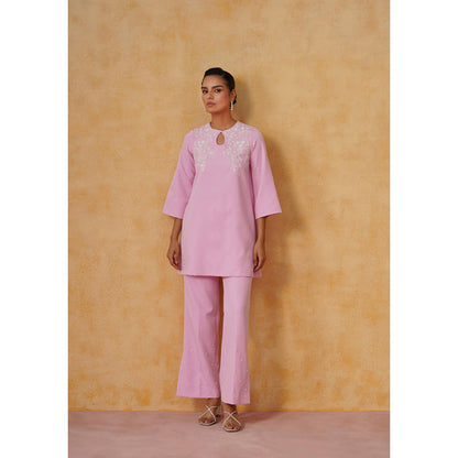 AMOSHI Ziya Co-Ord Set (Baby Pink)