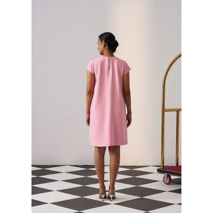 AMOSHI Women Pink Polyester Mini Dress