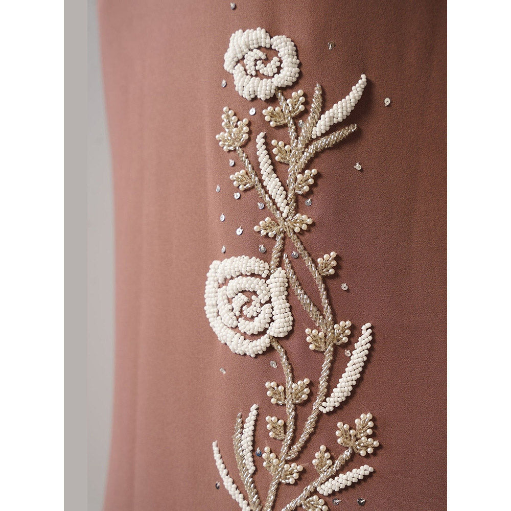 AMOSHI Women Brown Polyester Mini Dress