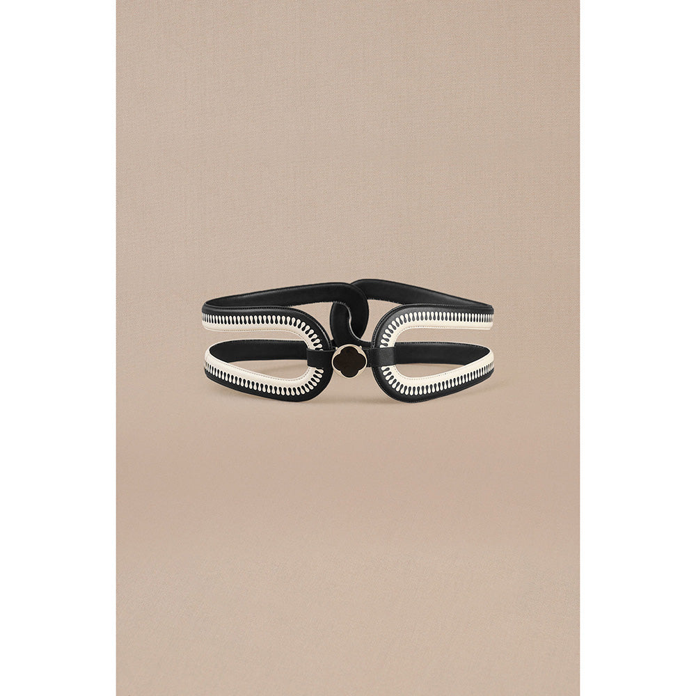 AMPM Iyad Corset Belt Black & White