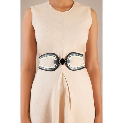 AMPM Iyad Corset Belt Black & White