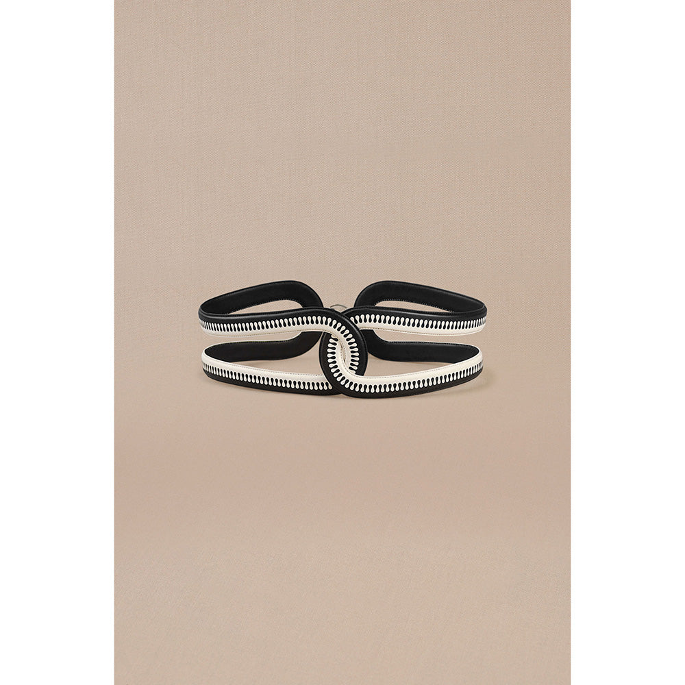 AMPM Iyad Corset Belt Black & White