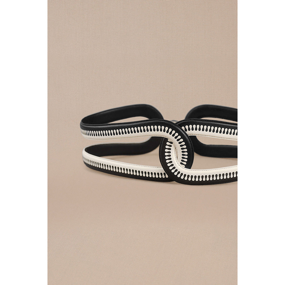 AMPM Iyad Corset Belt Black & White