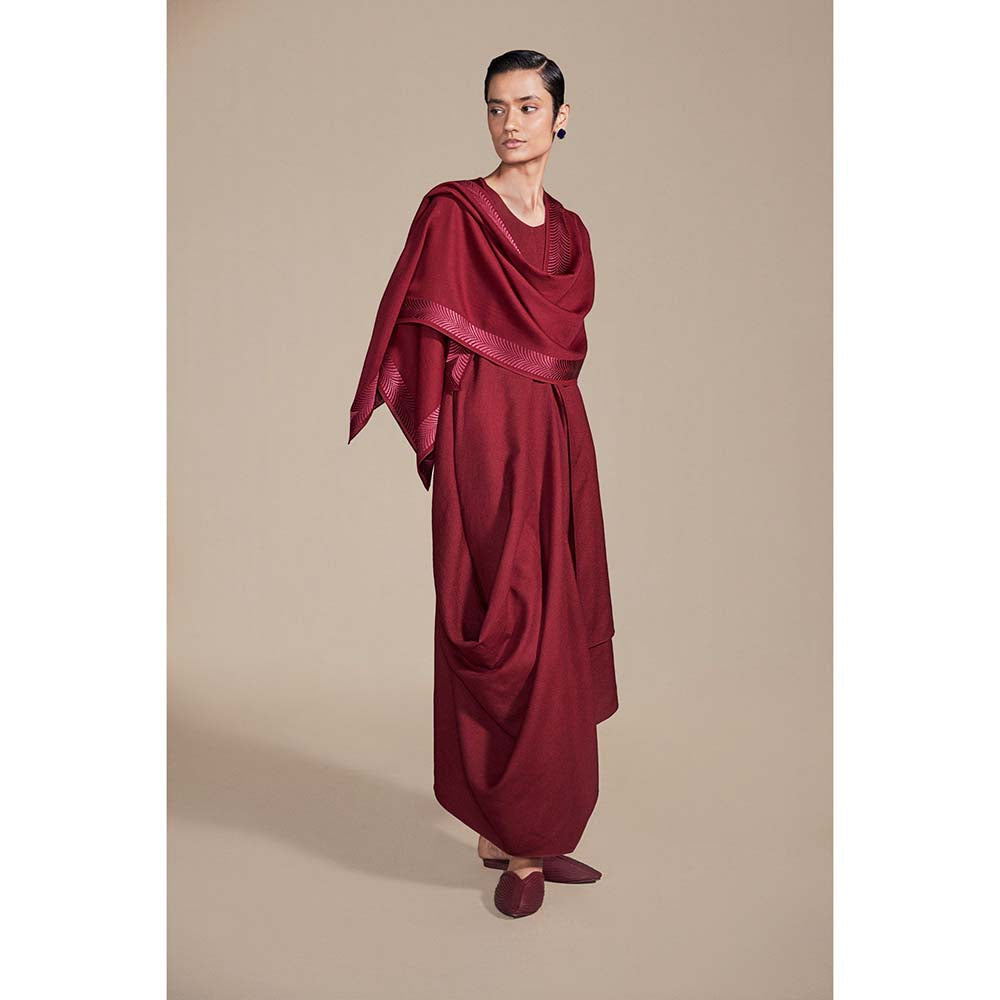 AMPM Maroon Naomi Scarf