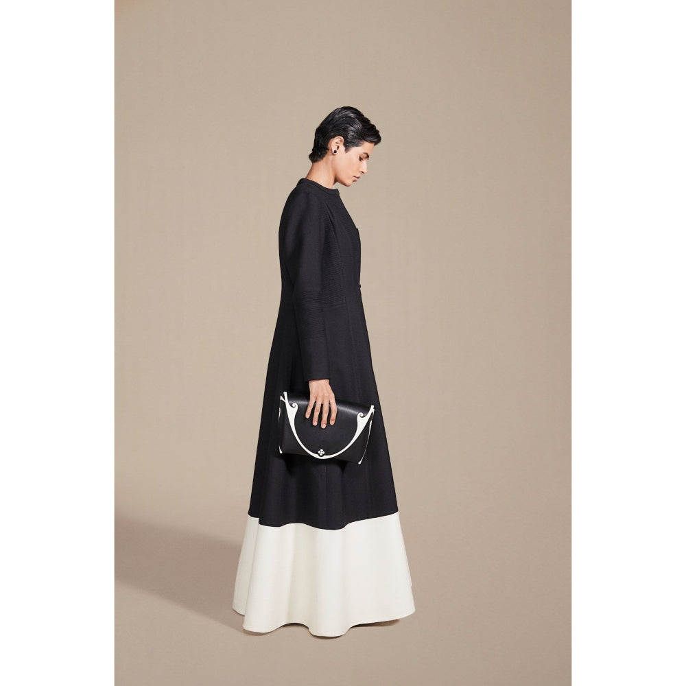 AMPM Maha Black- White Jacket with Inner & Palazzo (Set of 3)