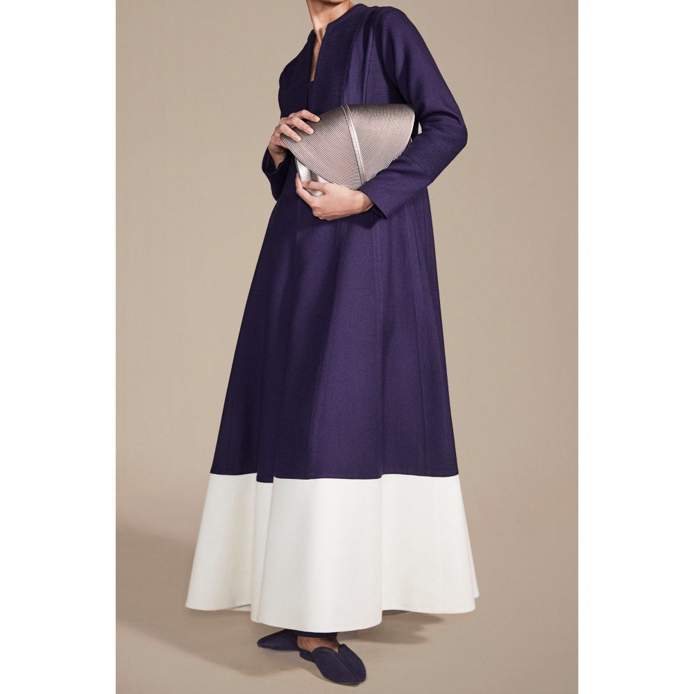 AMPM Maha Deep Purple- White Jacket with Inner & Palazzo (Set of 3)