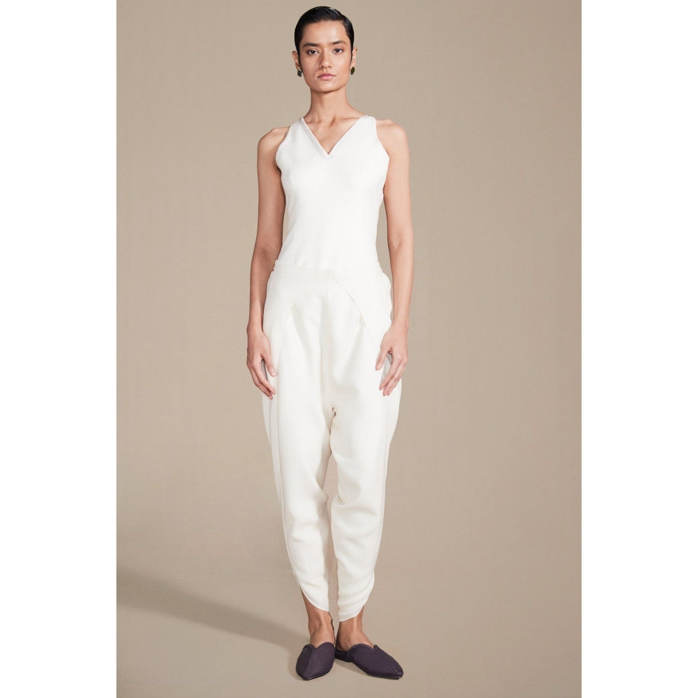 AMPM Adarah Ivory Cape with Inner & Dhoti Co-Ord (Set of 3)