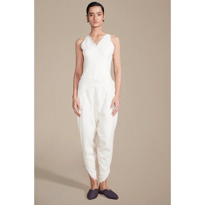 AMPM Adarah Ivory Cape with Inner & Dhoti Co-Ord (Set of 3)