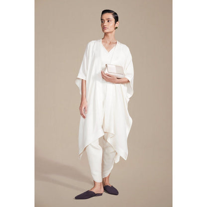 AMPM Adarah Ivory Cape with Inner & Dhoti Co-Ord (Set of 3)