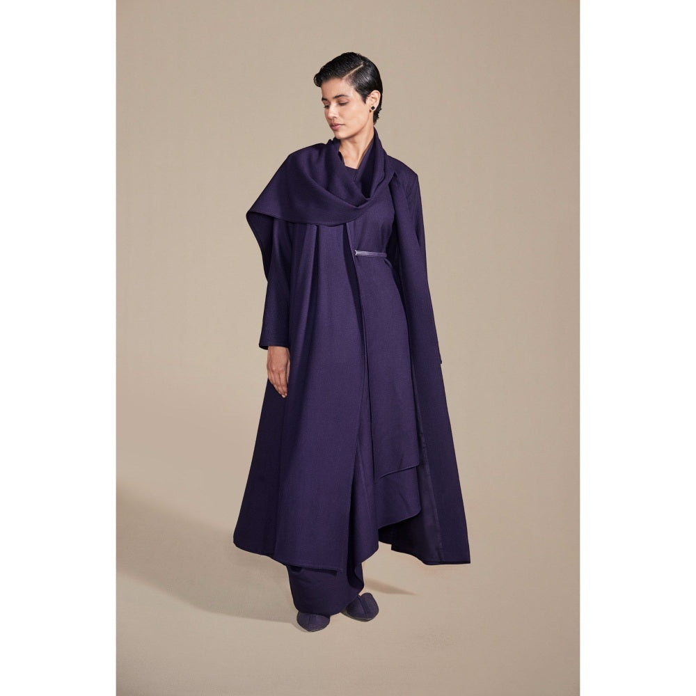 AMPM Keisha Deep Purple Jacket with Brooch (Set of 2)